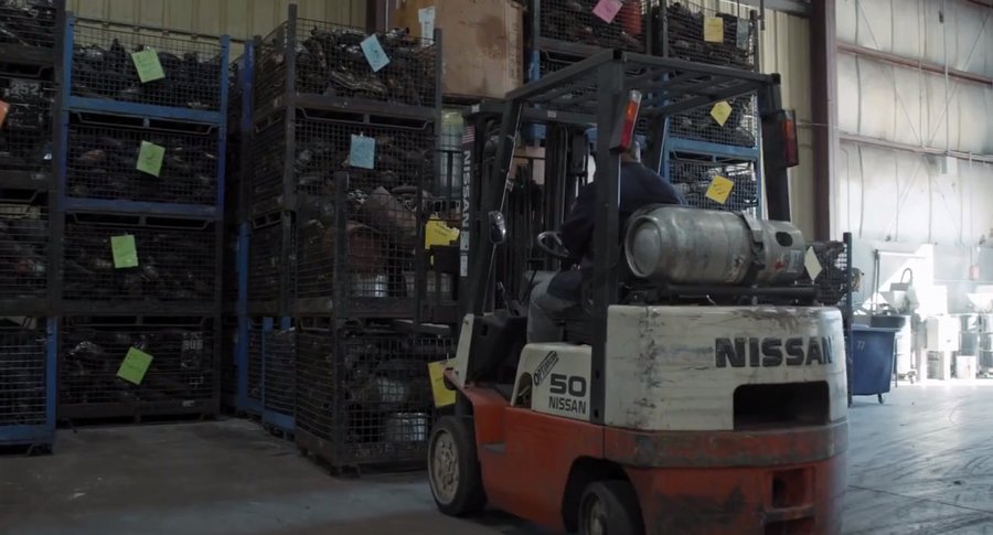 Forklift in Accurate OEM warehouse