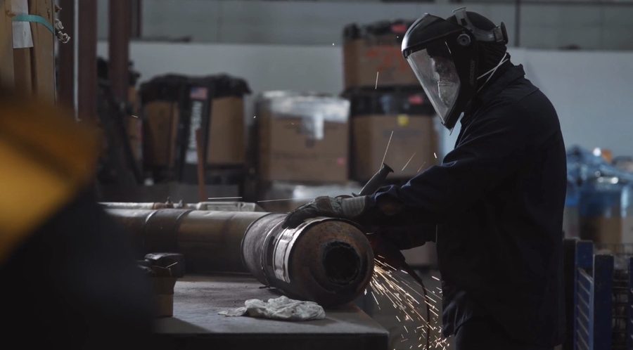 Worker Cutting